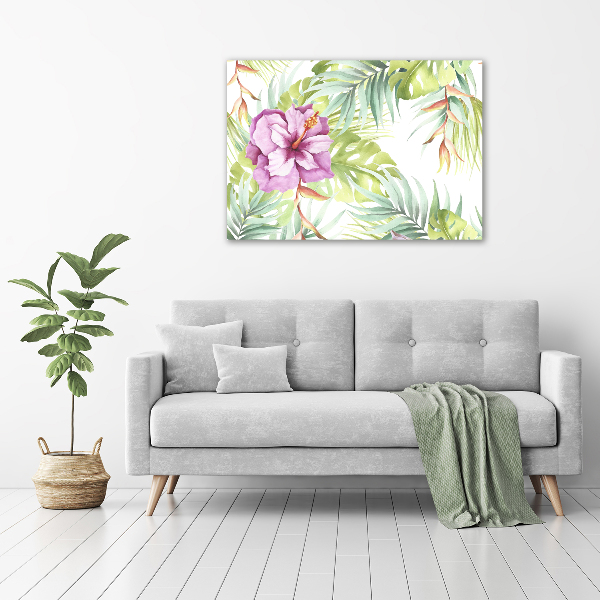 Quadro vetro acrilico Fiori hawaiani