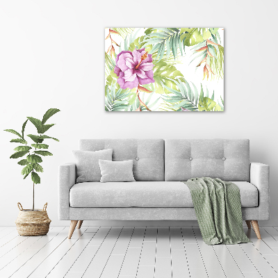 Quadro vetro acrilico Fiori hawaiani