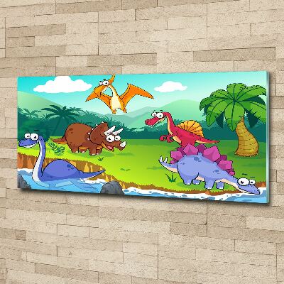 Quadro su vetro acrilico Dinosauri