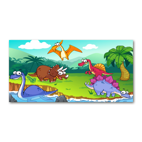 Quadro su vetro acrilico Dinosauri