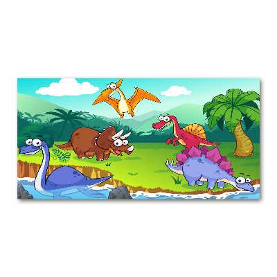 Quadro su vetro acrilico Dinosauri