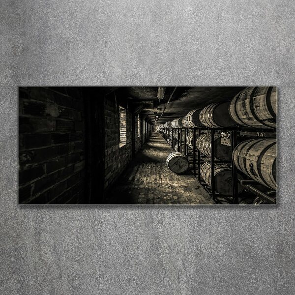 Quadro su vetro acrilico Botti di bourbon