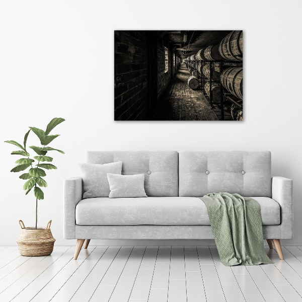 Quadro su vetro acrilico Botti di bourbon