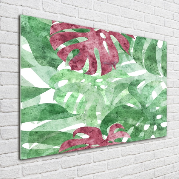 Quadro vetro acrilico Monstera