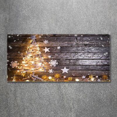 Quadro in vetro acrilico Albero di Natale illuminato