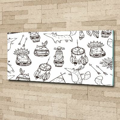 Quadro vetro acrilico Gufi indiani