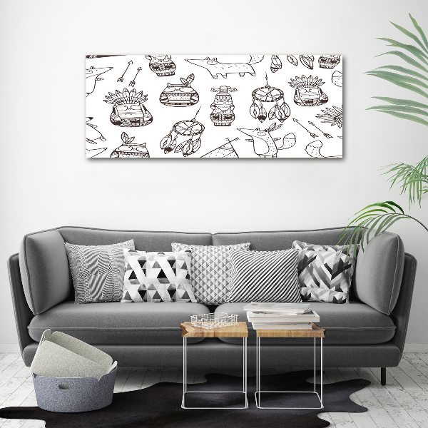 Quadro vetro acrilico Gufi indiani