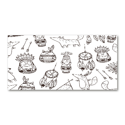 Quadro vetro acrilico Gufi indiani