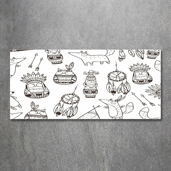 Quadro vetro acrilico Gufi indiani