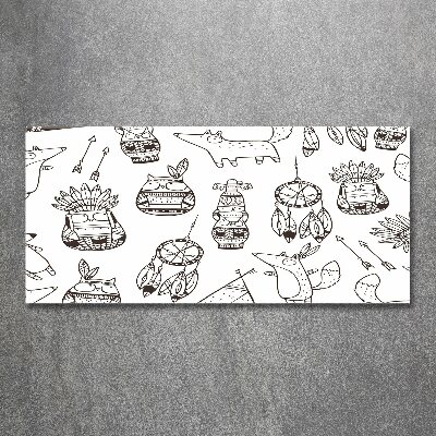 Quadro vetro acrilico Gufi indiani