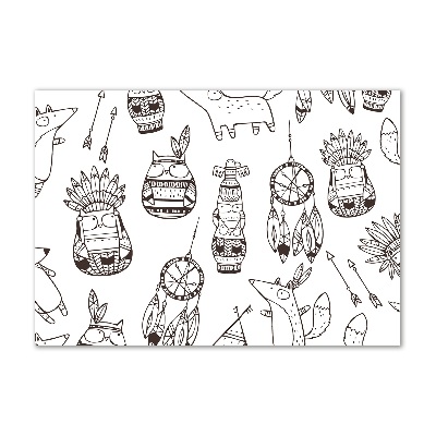 Quadro vetro acrilico Gufi indiani