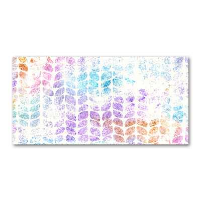 Quadro in vetro acrilico Foglie colorate