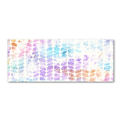 Quadro in vetro acrilico Foglie colorate