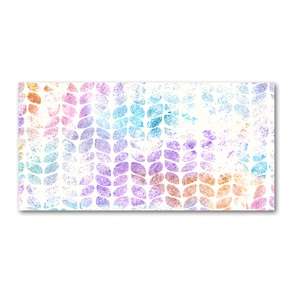 Quadro in vetro acrilico Foglie colorate