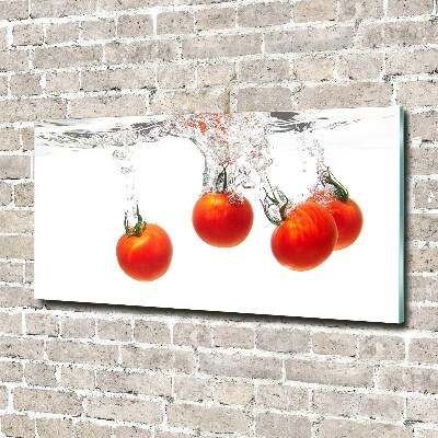 Quadro su vetro acrilico Pomodori sott'acqua