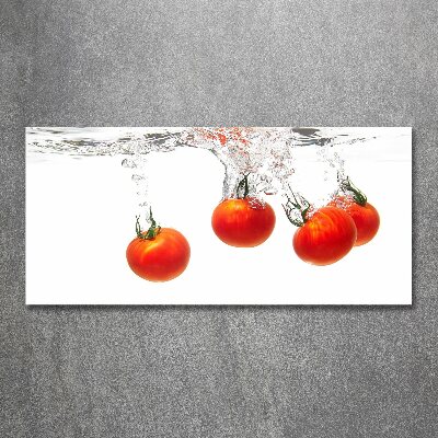 Quadro su vetro acrilico Pomodori sott'acqua