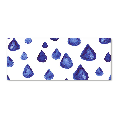 Quadro in vetro acrilico Gocce blu