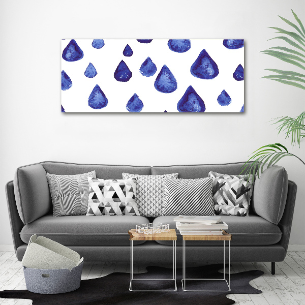 Quadro in vetro acrilico Gocce blu