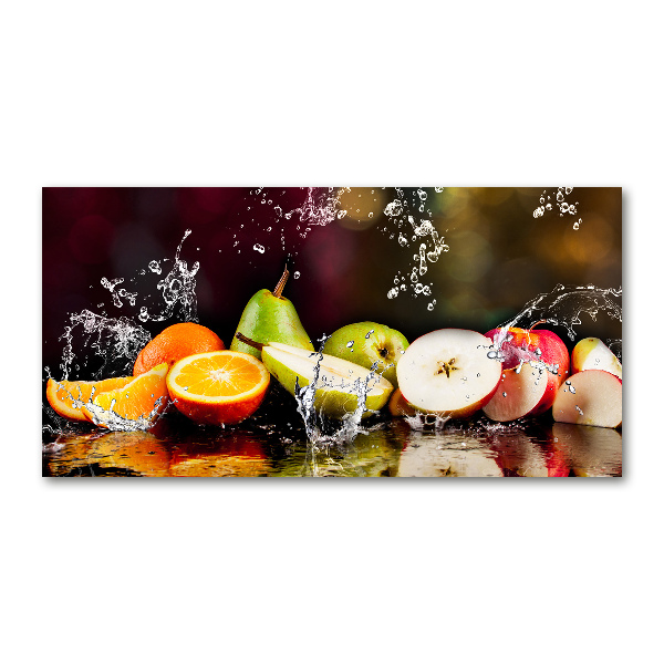 Quadro in vetro acrilico Frutta e acqua