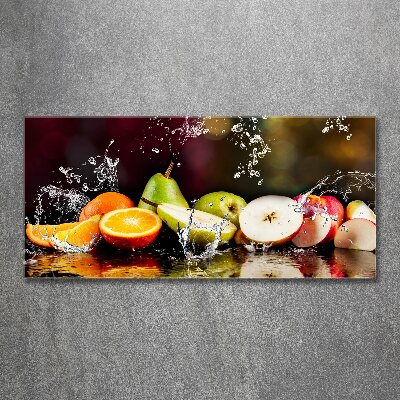 Quadro in vetro acrilico Frutta e acqua