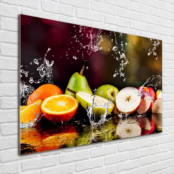 Quadro in vetro acrilico Frutta e acqua