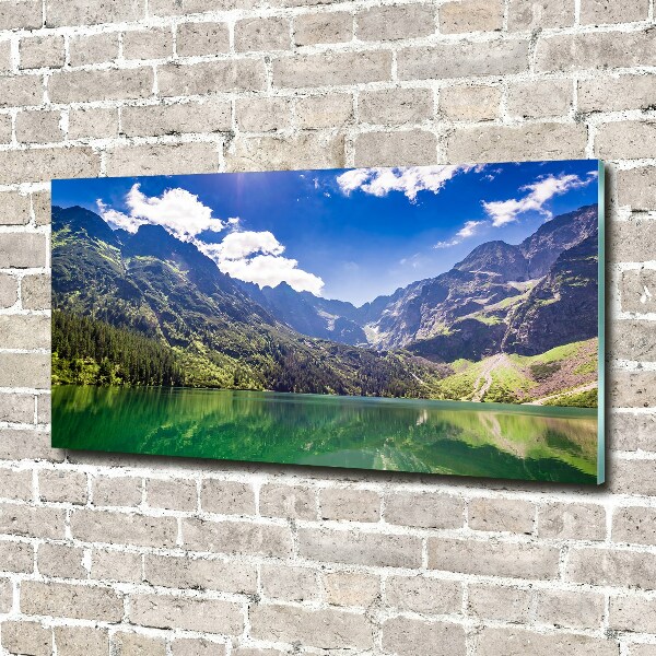 Quadro in vetro acrilico L'occhio del mare dei Monti Tatra