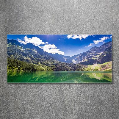 Quadro in vetro acrilico L'occhio del mare dei Monti Tatra