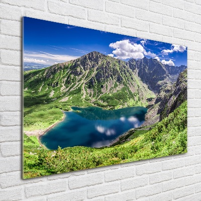 Quadro su vetro acrilico Lago Nero, Monti Tatra