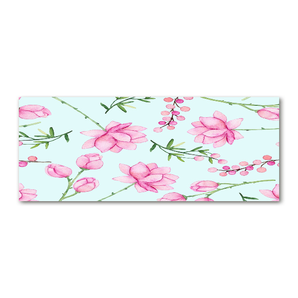 Quadro su vetro acrilico Fiori e bacche