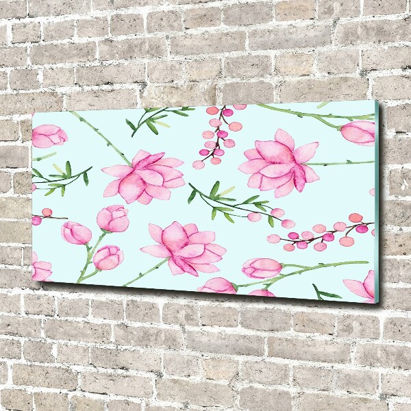 Quadro su vetro acrilico Fiori e bacche