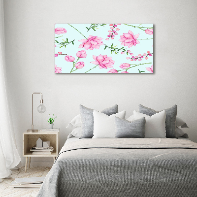 Quadro su vetro acrilico Fiori e bacche