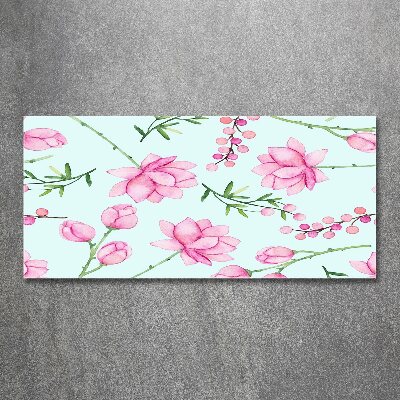 Quadro su vetro acrilico Fiori e bacche