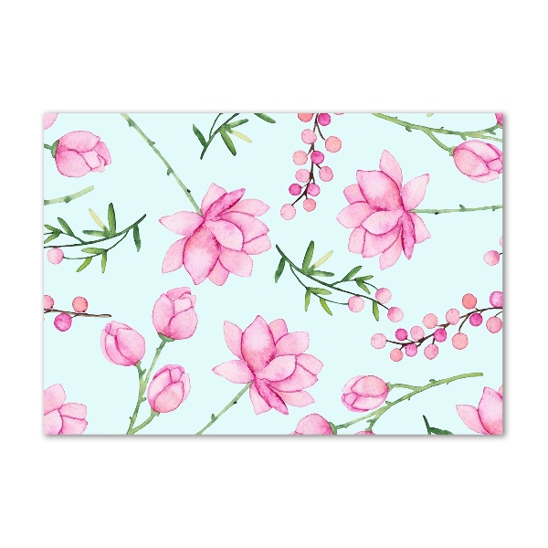 Quadro su vetro acrilico Fiori e bacche