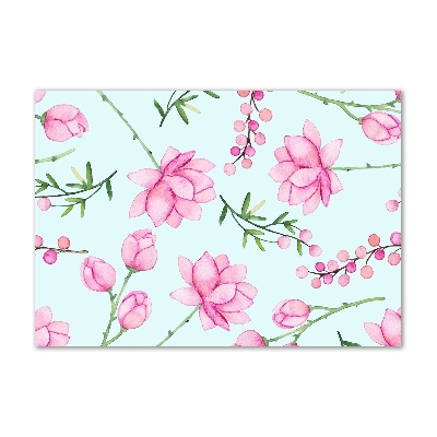 Quadro su vetro acrilico Fiori e bacche