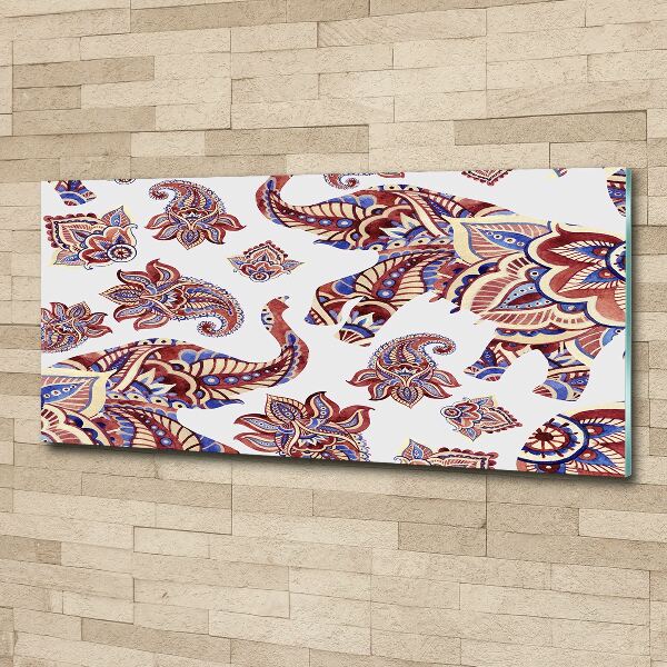 Quadro su vetro acrilico Ornamenti a forma di elefante