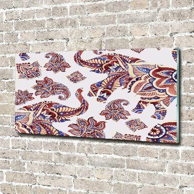 Quadro su vetro acrilico Ornamenti a forma di elefante