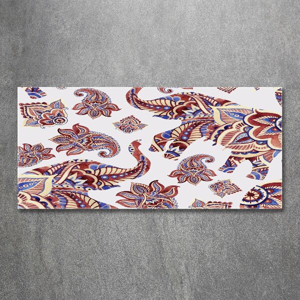 Quadro su vetro acrilico Ornamenti a forma di elefante