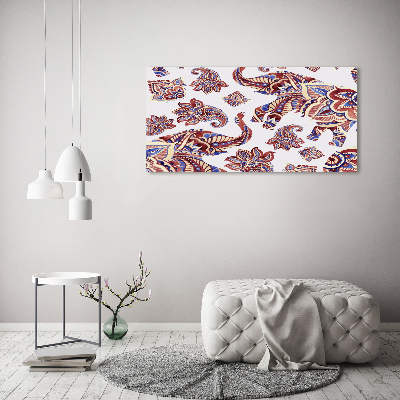 Quadro su vetro acrilico Ornamenti a forma di elefante