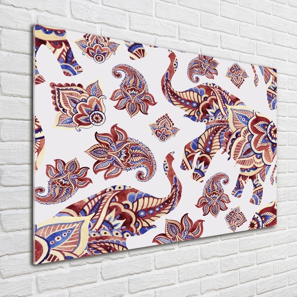 Quadro su vetro acrilico Ornamenti a forma di elefante