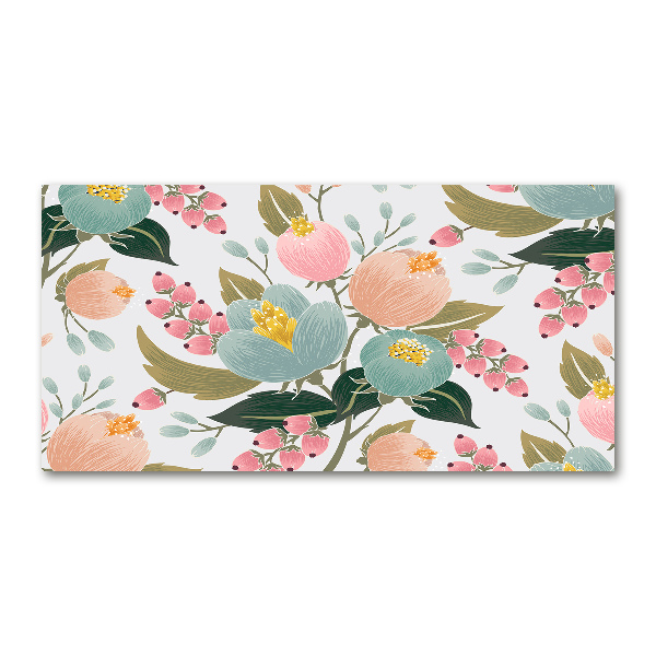 Quadro in vetro acrilico Motivo floreale