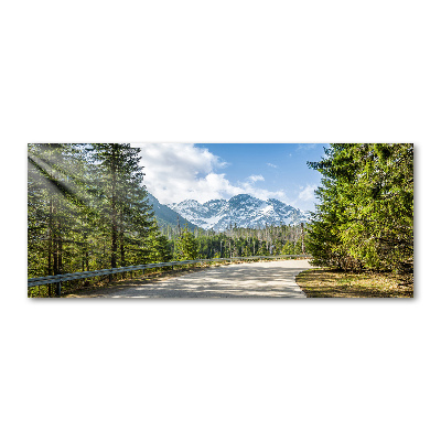 Quadro vetro acrilico Strada dei Monti Tatra