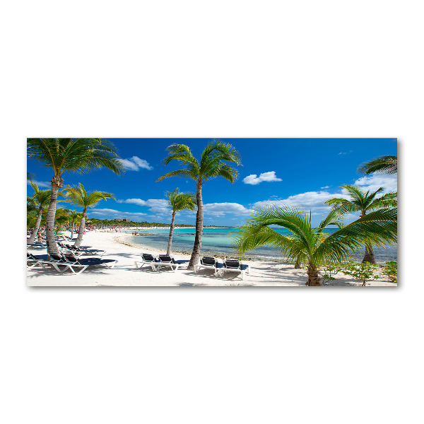 Quadro su vetro acrilico Spiaggia delle Maldive