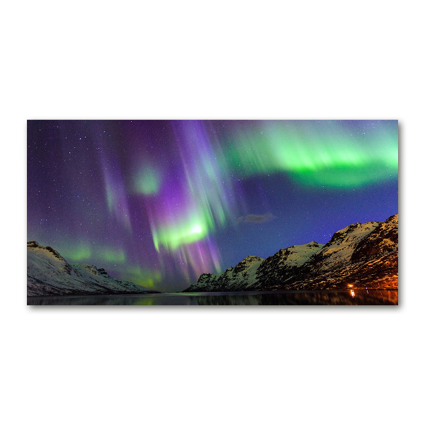 Quadro in vetro acrilico Aurora boreale
