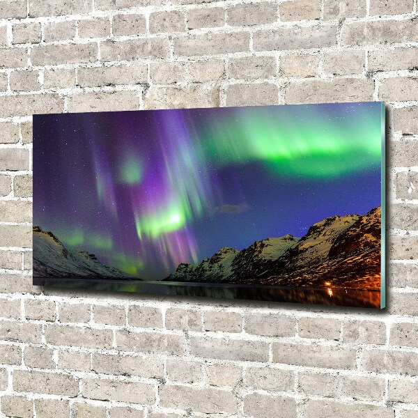 Quadro in vetro acrilico Aurora boreale