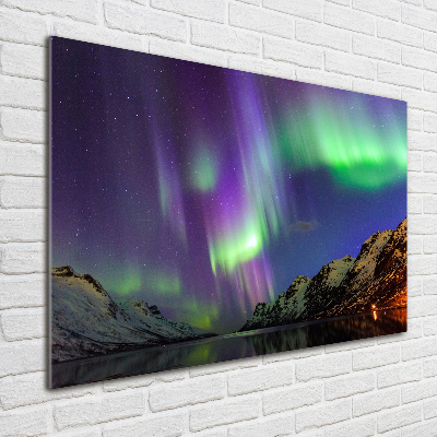 Quadro in vetro acrilico Aurora boreale