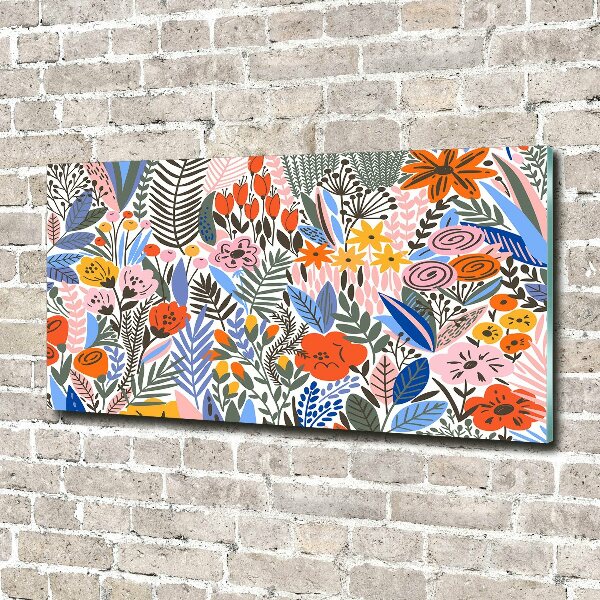 Quadro vetro acrilico Motivo floreale