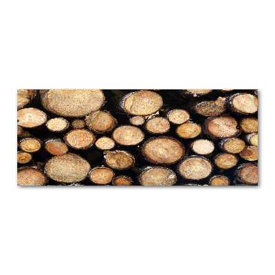 Quadro vetro acrilico Tronchi di legno