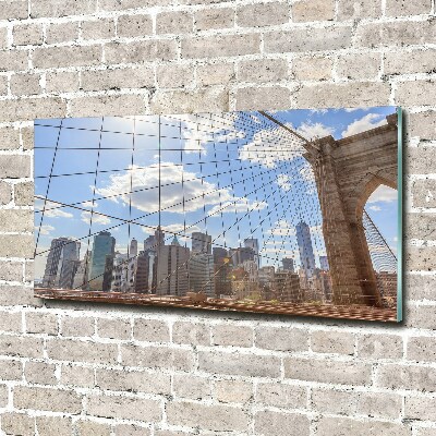 Quadro su vetro acrilico Ponte di New York