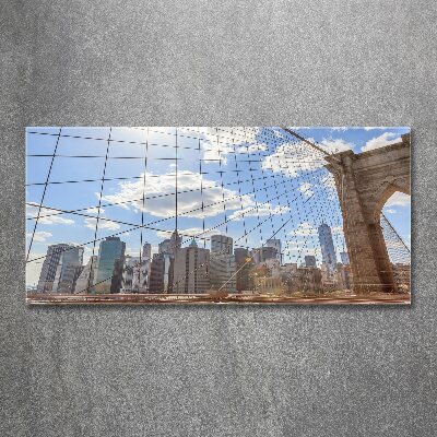 Quadro su vetro acrilico Ponte di New York