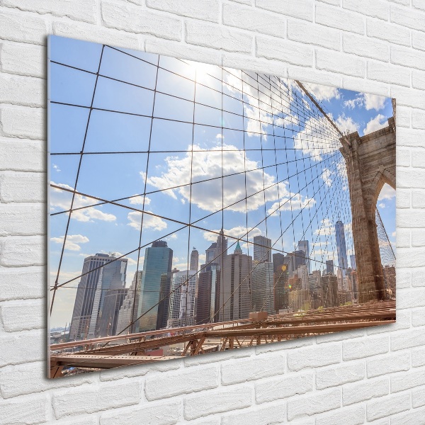 Quadro su vetro acrilico Ponte di New York